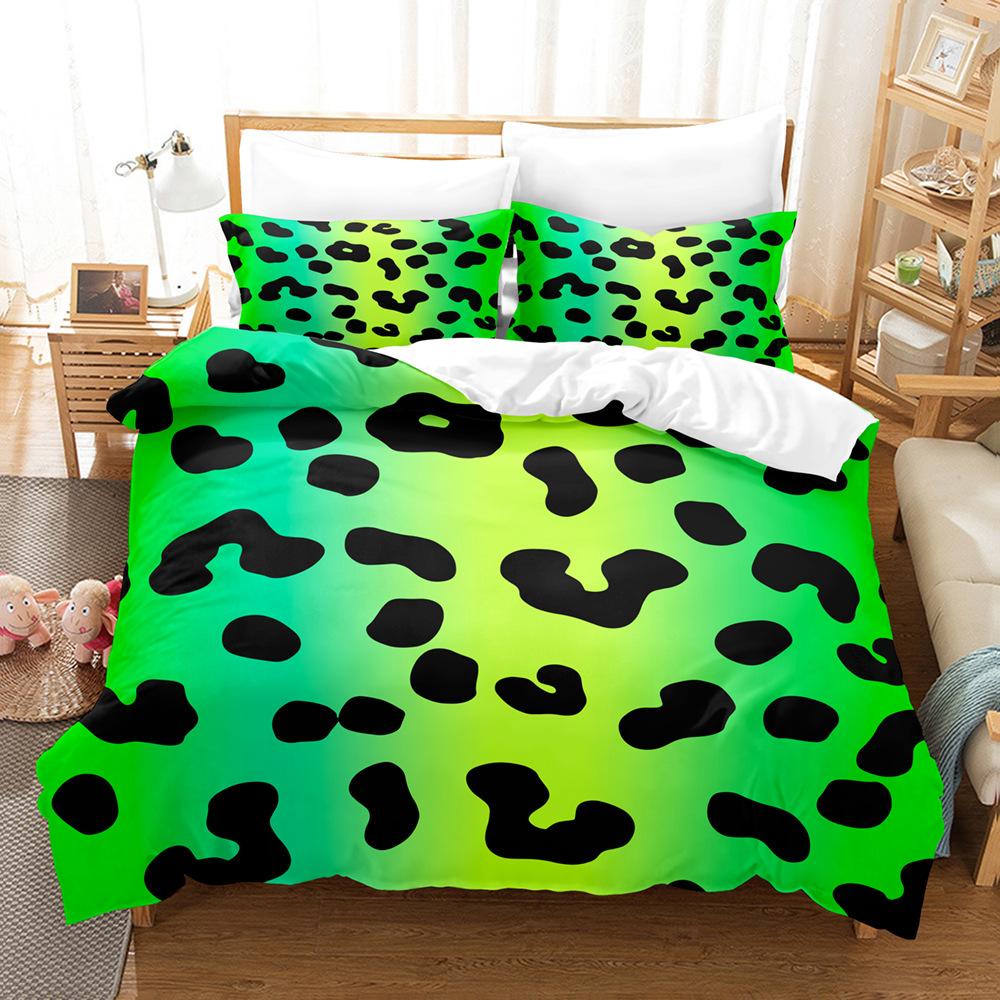 3D Digital Printing Leopard Print Series Three-Piece Set To Print Bedding Kit