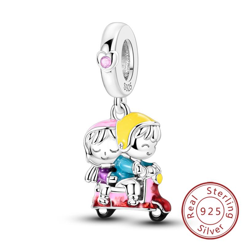 Original Charms Bead Copper Paris Tower Car Map Castle Travel Charms Fit Pendant Bracelets Women Diy Jewelry Making