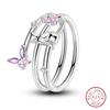 Rings For Women 925 Silver Heart Shaped Cross Crown Rings Sparkling Colorful Zircon Wedding Engagement Jewelry Gifts