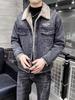Men's Fleece-Lined Denim Jacket: Thick, Warm, Trendy, Versatile, Autumn/Winter Top