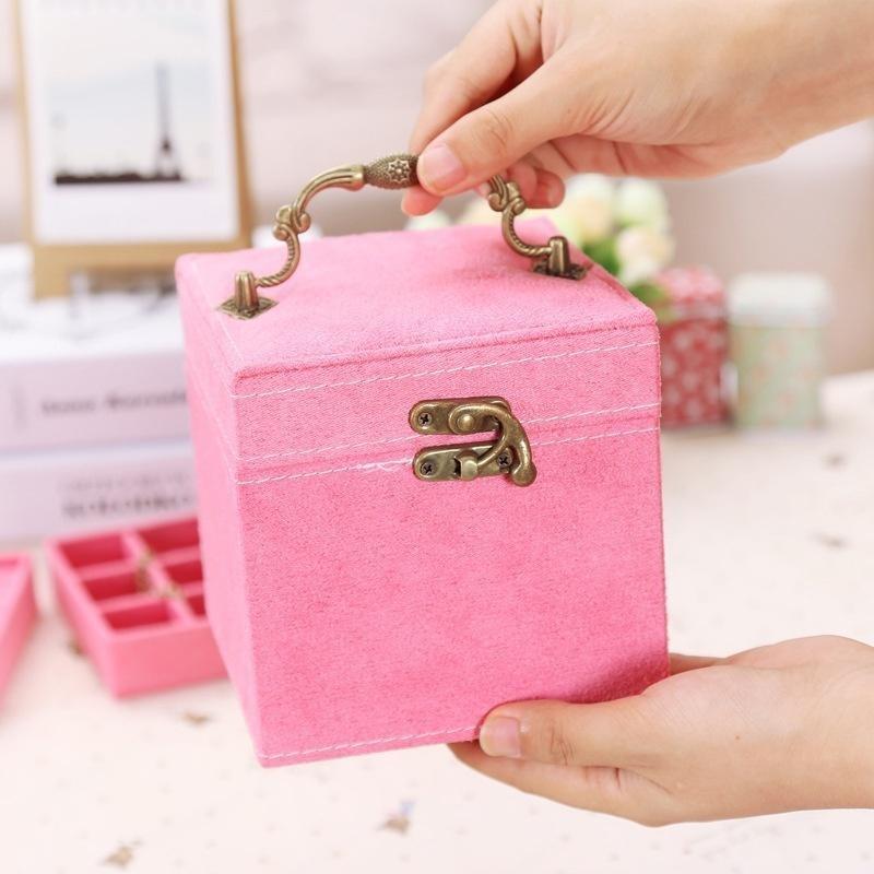 1PC Square Jewelry Storage Organizer Box Case For Ring Necklace Earring Pendant