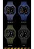 Sanda Creative Square Multifunctional Dual Display Student Watch - Countdown, Alarm, Waterproof, Trendy Electronic Timepiece.