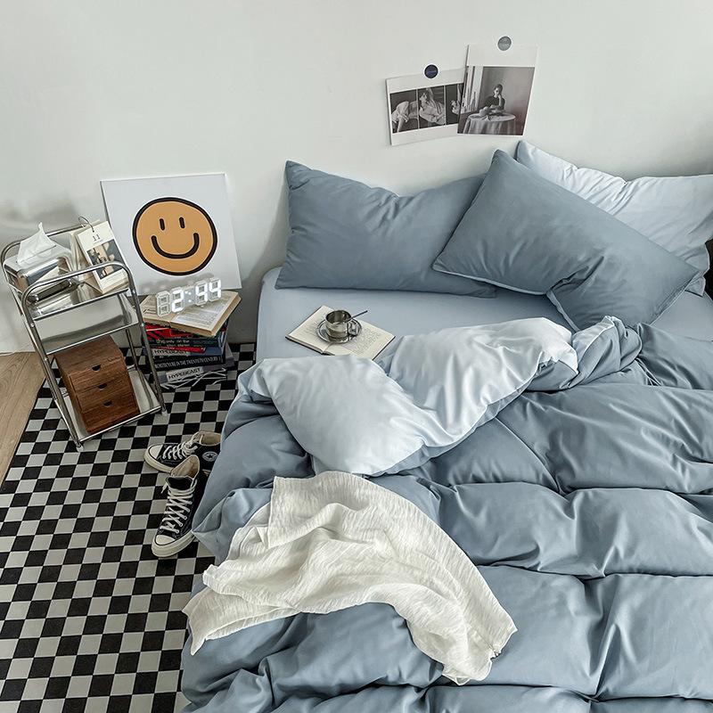 

Постельное белье Набор из четырех предметов Набор из трех предметов Приятный к коже Дышащий Простыня Пододеяльник Наволочка Набор 1.2m bed