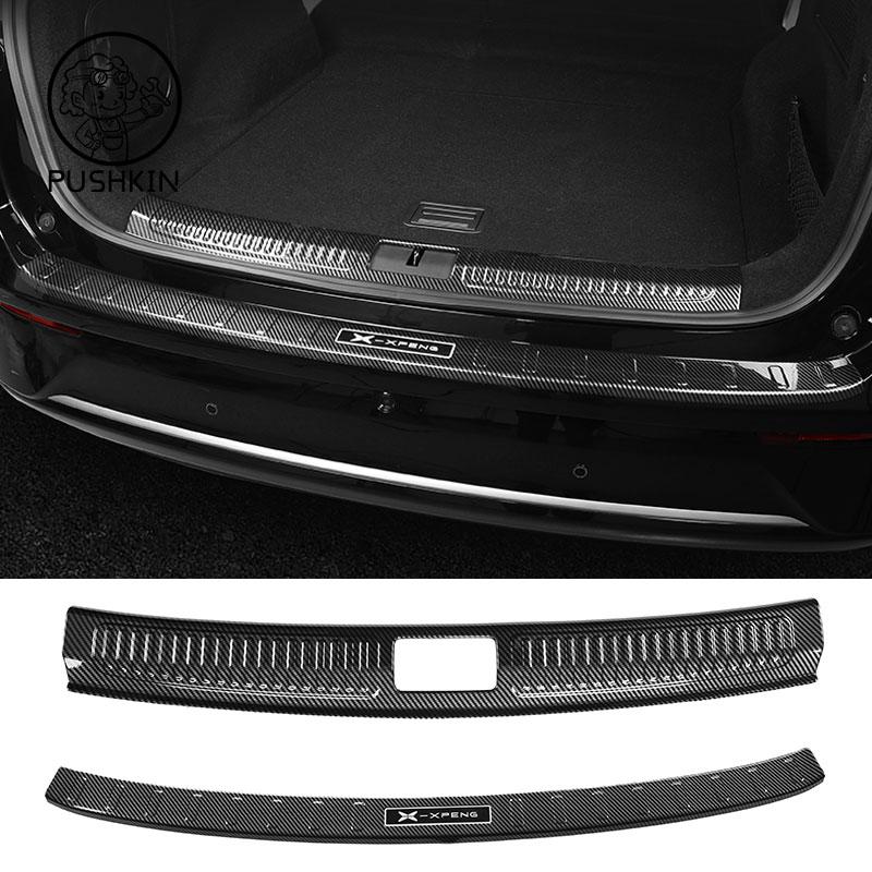 Rear Trunk Bumper Guard Cover Sticker Boot Plate With logo For XPENG G9 xiaopeng G9 Car Style Protector Decoration Accessories