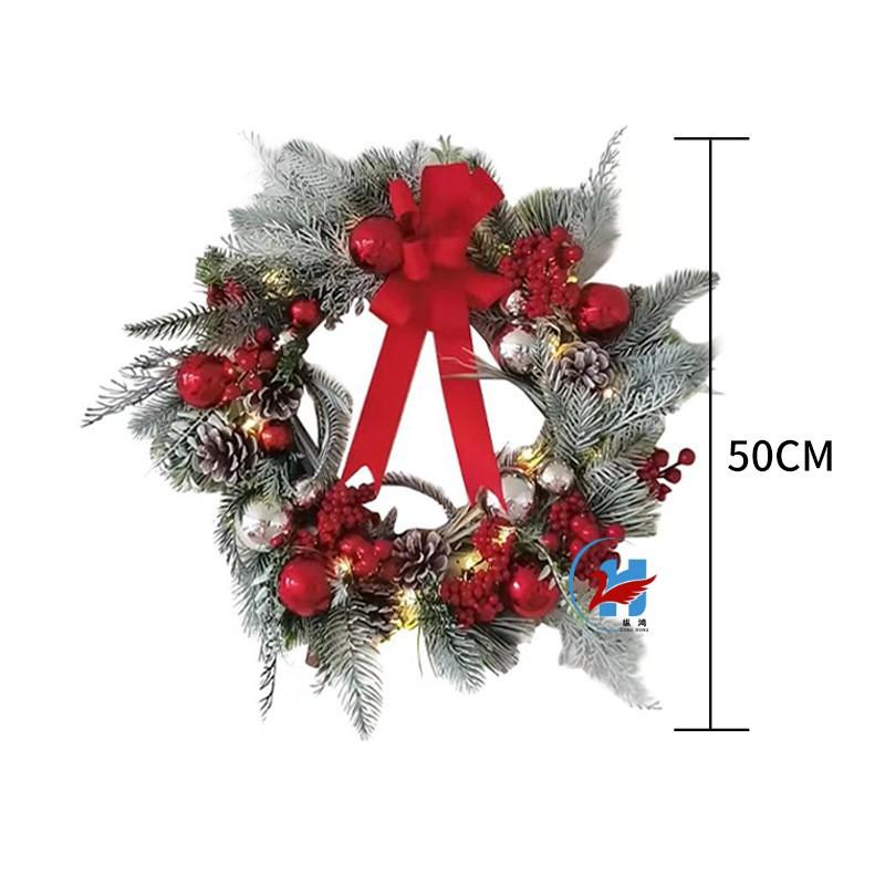Christmas Wreath Front Door Ins Style Forest Theme Home Shop Window Decoration 35-50CM