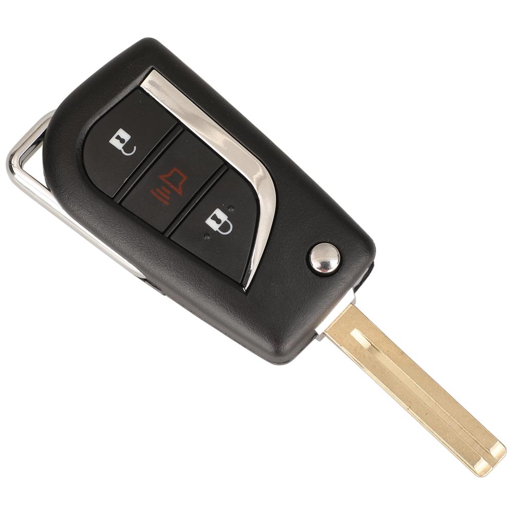 Jingyuqin Remote Folding 2/3 Buttons Car Key Shell For Toyota Corolla Rav4 Before 2013 Toy43 Toy48