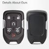 Key Fob Shell Case Replacement Fits for Chevy Suburban Tahoe GMC Yukon 2015 2016 2017 2018   Keyless Entry Smart Remote Control 6 Button Pad Outer