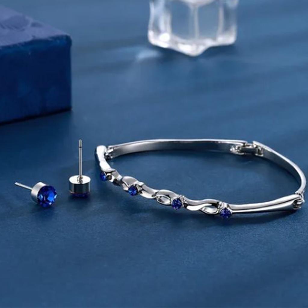 Women Necklace Earring Bracelet Jewelry Set Jewelley Accessory for Birthday Party