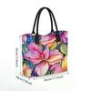  Watercolor Lily Print Tote Bag Fashion Casual Large Capacity Daily Shoulder Handbag