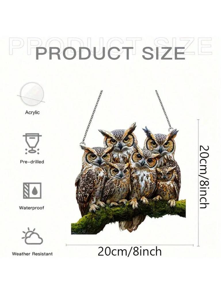 1pcs colorful owl pendant, suitable for home, living room, and bedroom decoration. It is a perfect gift for animal lovers,