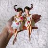 2pcs/set Angel Girl Sisters Flower Girl Ornament Resin Craft Angel Girl Figurines Garden   Friend