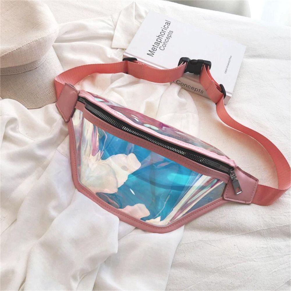 Waist Packs Transparent Waist Bag Laser Fanny Pack Woman Waist Packss Men Bag Shoulder Backpack