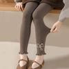 Spring Autumn Sweet Girls Tights Fine Design Ruffle Hem Bow Leggings Comfortable Princess Kids Leggings
