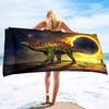 Dinosaur Beach Towel Jurassic World Animal Bath Towel Quick Dry Absorbent Soft Beach Blanket Travel Sport Spa Swim Pool Towels