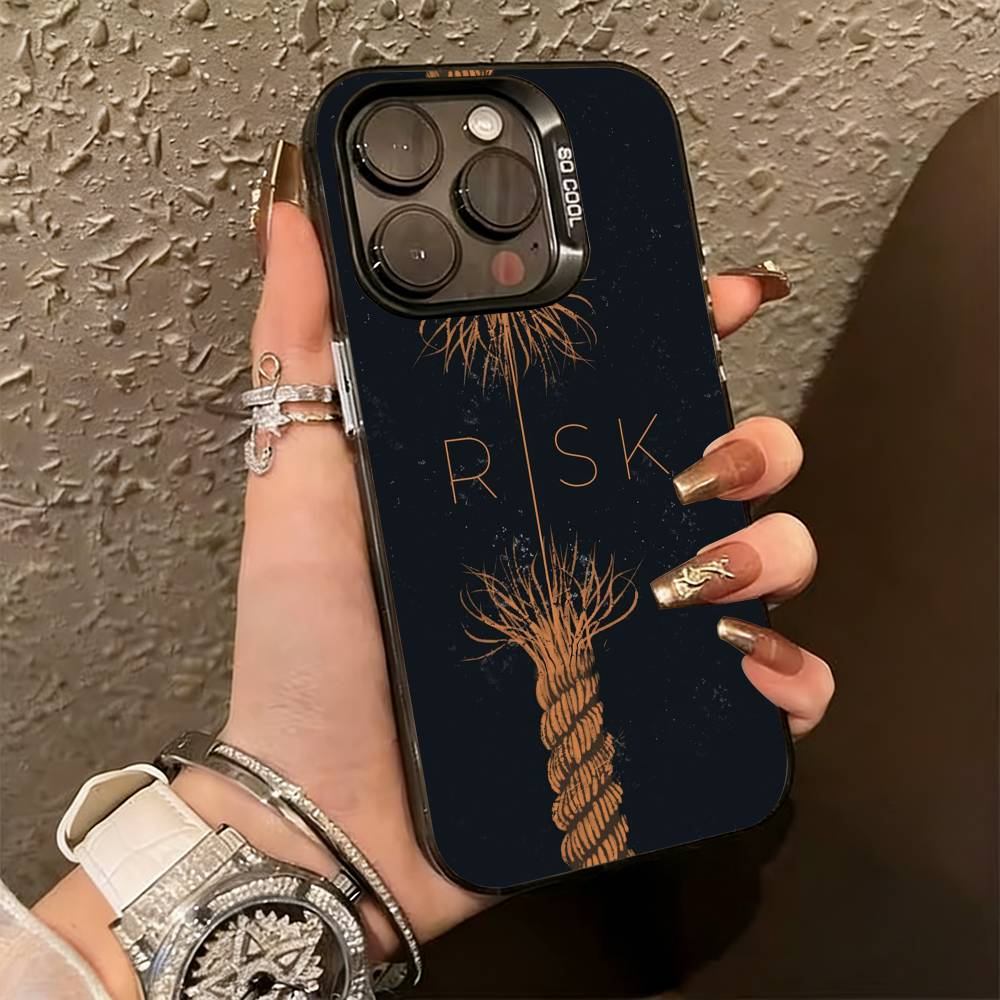 

Day Trader Trading RISK RICH Phone Case For iPhone 17,16,15,14,13,12,11 Plus,Pro Max,XS,Colorful Silver Black Cover iPhone17PRO