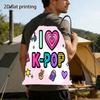 2026 Drawstring Fitness Bag Hunter Witch Team Sports Backpack Kpop Cartoon Storage Outdoor Daypack