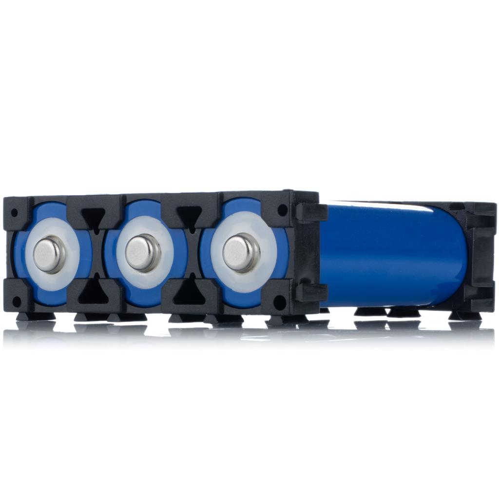 Rosfix Obudowa Do Pakietowania 1x3 Na 3 Ogniwa 18650 – Szybki Montaż Akumulatorów Li-Ion | Plastikowa Konstrukcja | Możliwość Łączenia