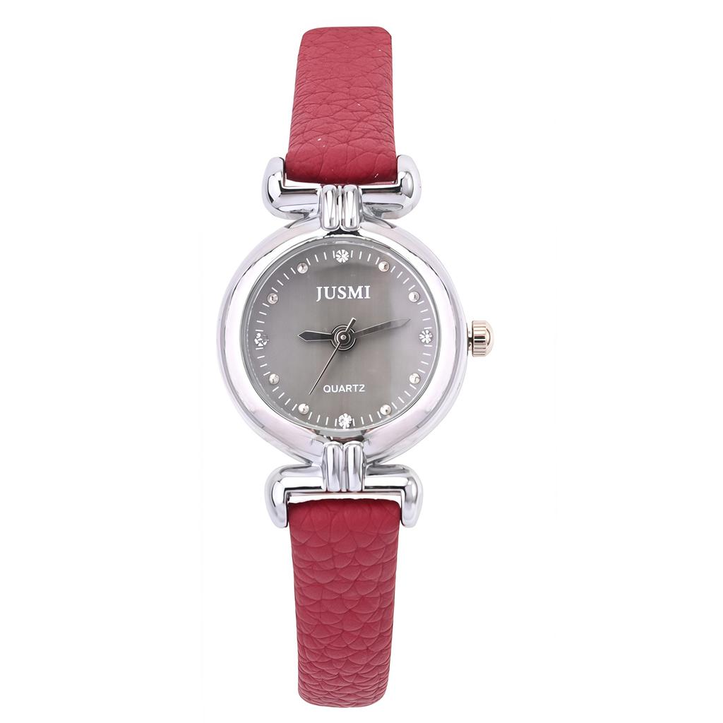 Fashion Light Luxury Leather Strap Alloy Case Quartz Watch for Women, Suitable for Everyday Wear, Christmas Gift