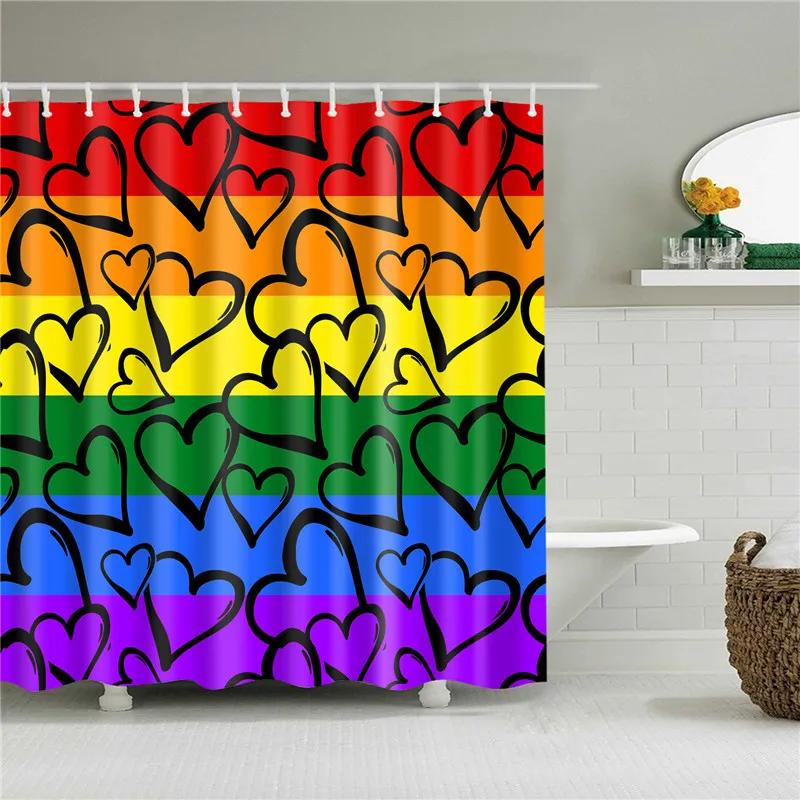 Waterproof Shower Curtains for Bathroom Home Decor Polyester Fabric Shower Curtains Geometric Pattern Multi-size Shower Curtains