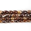 8/10mm Coffee Striped Agate Rice and Drum Beads for DIY Bracelet Jewelry Crafting.