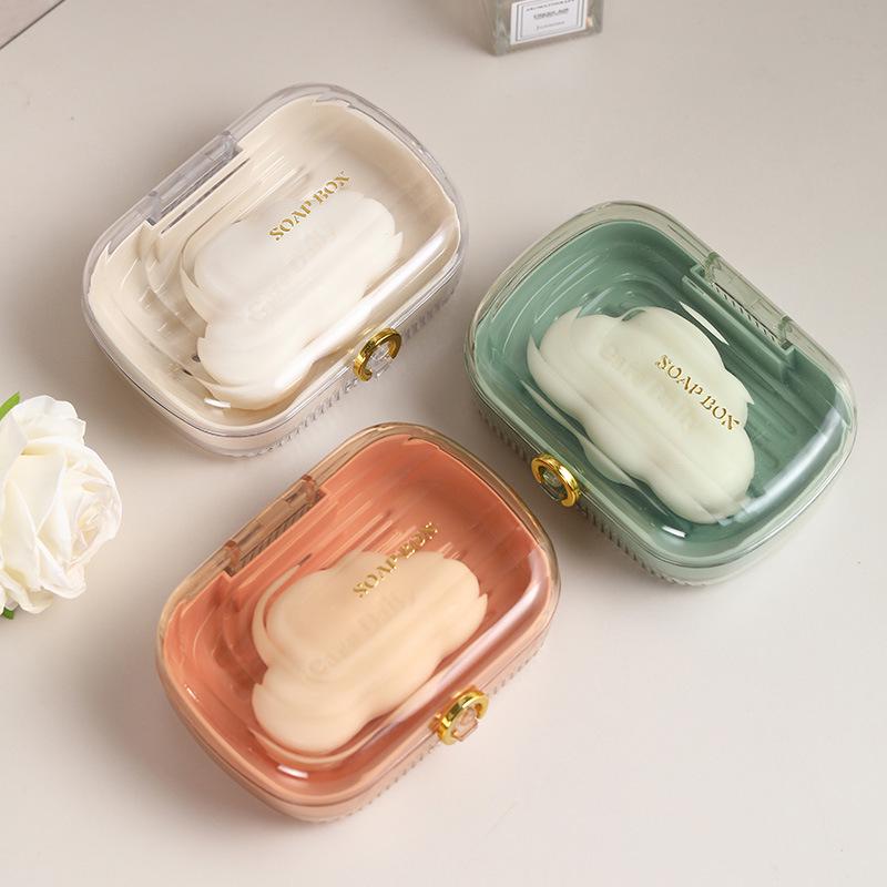 Waterproof Portable Thickened Soap Box with Lid - Creative Dorm Draining Holder for Travel