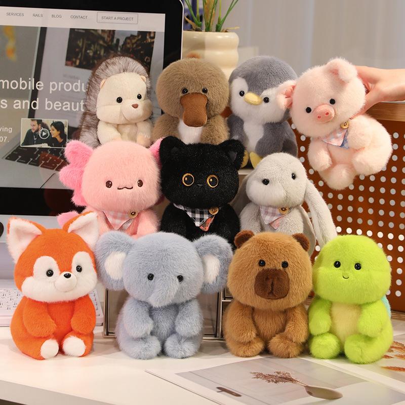 TreasuringU New 15cm Mini Plush Toys Cute Animals Stuffed Dolls Cartoon Animals Plushie Toy Birthday Gifts