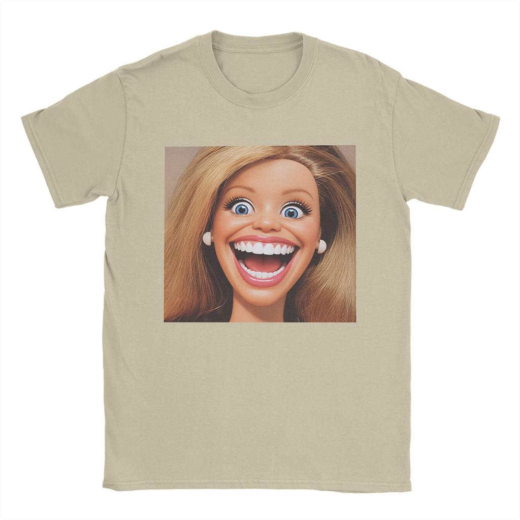 Oversized T Shirt Summer Funny Doll Print Novelty TShirts  Cotton Tshirt for Unisex Y2K Retro Printed Short Sleeve Clothes