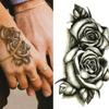 10 PCS Temporary Tattoo Black Double Rose Tattoo Sticker Fake Body Art Sticker Waterproof Ladies Men