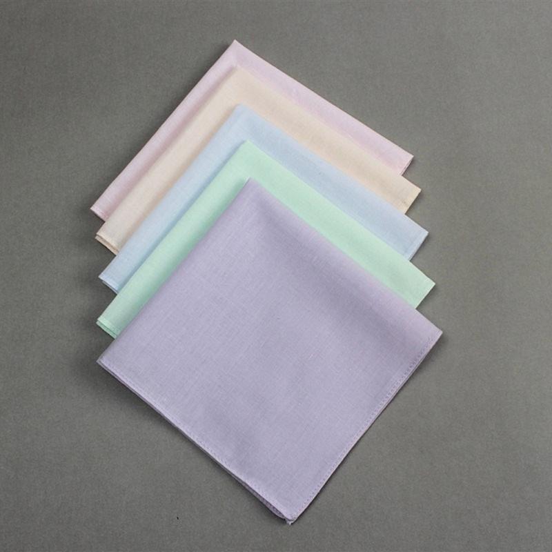 28x28cm Tie Dye Square Plain Color Handkerchief for Woman Gentleman Handkerchief