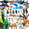 Zwierzęta MOC Klocki Zoo Leśne Tygrys Szablozębny Niedźwiedź Łoś Słoń Orzeł Rekin Małpa Lew Mini Zabawka z Klocków Prezent dla Dziecka S09