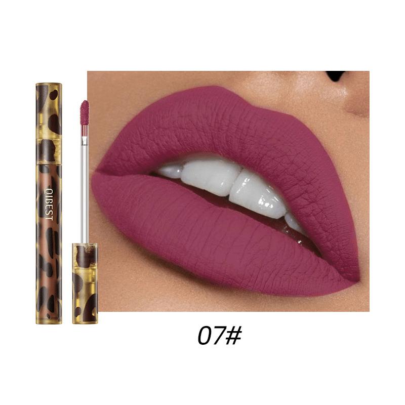 Matte Velvet Misted Leopard Lip Glaze Is Easy To Apply Color, Does Not Stain The Cup, Does Not Fade
