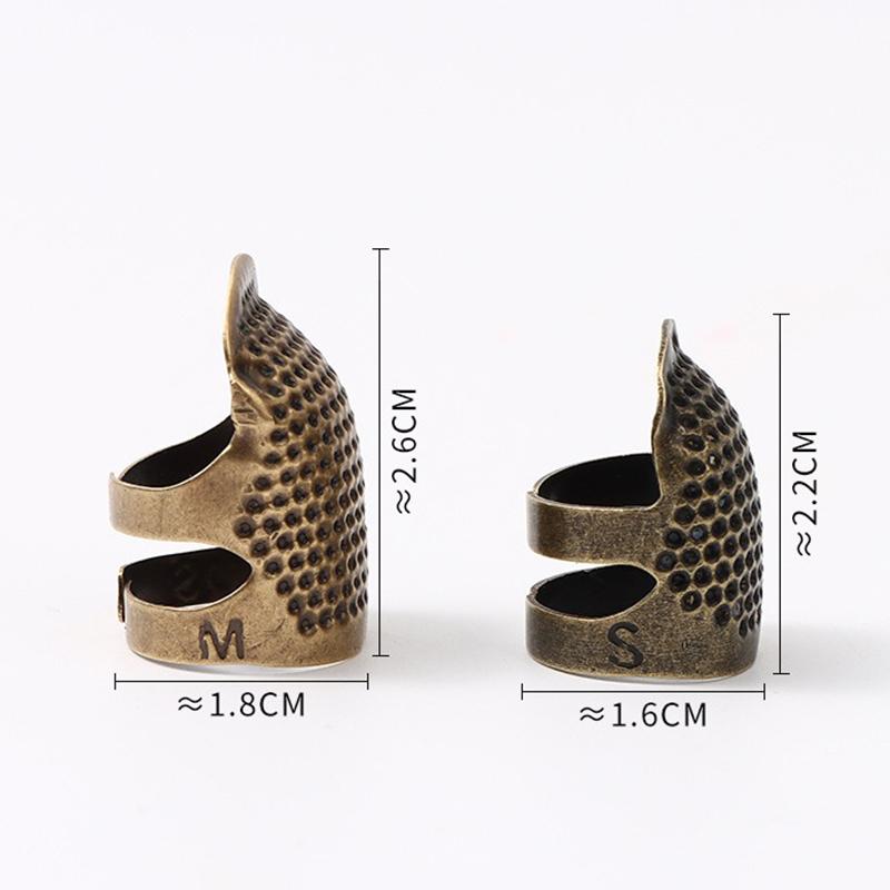 

2pcs Metal Thimbles Adjustable Finger Protect Rings Thimble Ring DIY Sewing Tools Household Handcraft Sewing Accessories