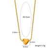YueShi Women's Gold Heart Pendant Necklace - Trendy, Simple Fashion Chain