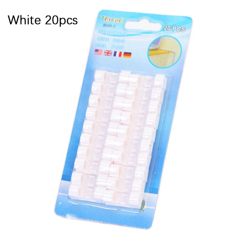 

Зажимы для держателя кабеля 20 шт., зажимы для органайзера кабеля, силиконовые, самоклеящиеся, для рабочего стола, офиса, дома белый