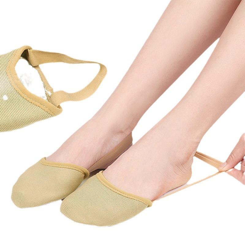 Schweißabsorbierend Atmungsaktiv Unsichtbar Verteilend Rutschfest Halbe Tanzschuhe Halbe Handfläche Zehenschutz Yoga-Praxis Weiche Sohle Vorfußpolster