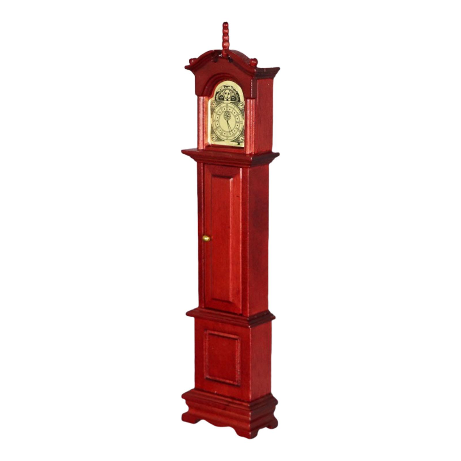 

Realistic Miniature Grandfather Clock Dollhouses Decors Vintage Design for Nostalgic Collectors and Home Decoration 1