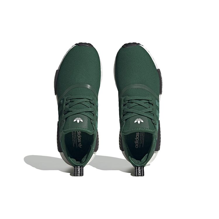 Adidas NMD_R1 Dunkelgrüne Damen-Sneaker Core-Black Cloud-White HQ4280