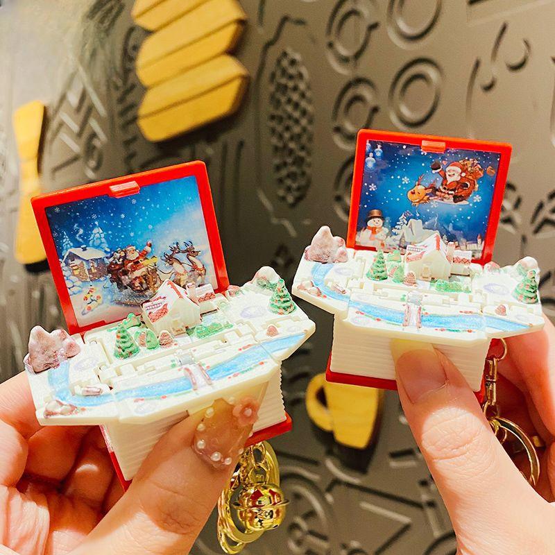 

Модный мультяшный брелок с Санта-Клаусом, взрывная книга, сумка, подвеска, рождественское украшение, подарок