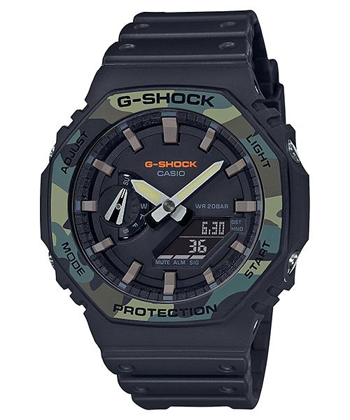 Casio G-SHOCK Men s Resin 200M Water Resistant Analog Shock Resistant Quartz Watch GA-2100SU-1A