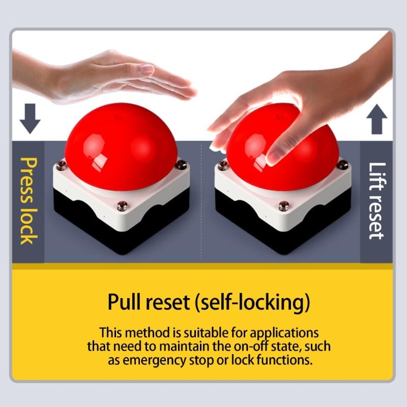 Resetting Spherical Mushroom Head Emergency Stop Button Switches Workshop Switches for Secure & Efficient Operations
