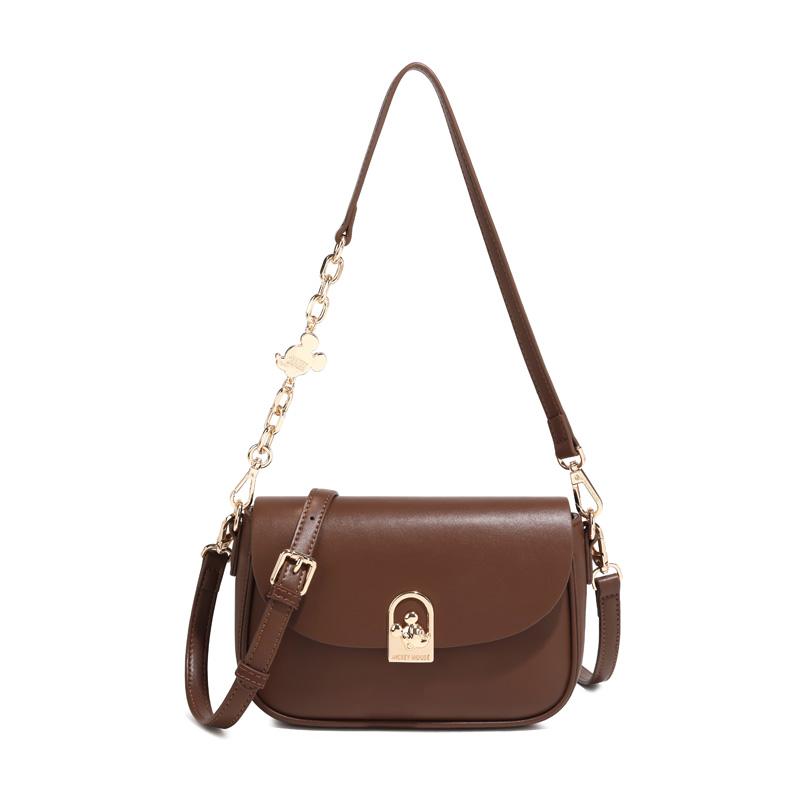 New Disney Mickey Series PU Shoulder Bag Women's Brown BMK-71885K
