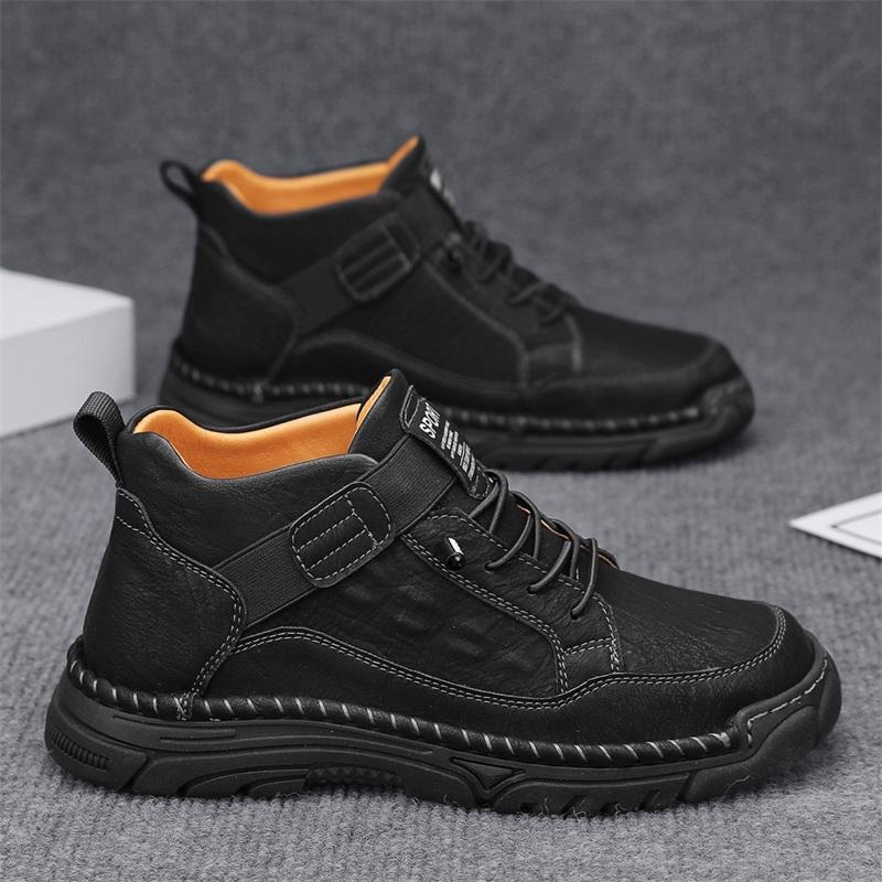 38-48 Mens Handmade Leather Boots Comfortable Ankle Boots for Men Casual Shoes Large Size Tooling Shoes