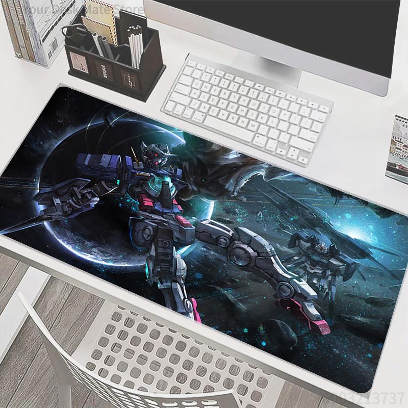 Mouse Pad M-mechanical Warrior G-gundam Office Desk Mats XXL Gaming Accessories Edge White MousePads Laptop Keyboard Mat