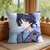 Wanderer Genshin Impact Cushion Cover Square Short Plush Pillow Case Living Room Sofa Home Decor Funda X