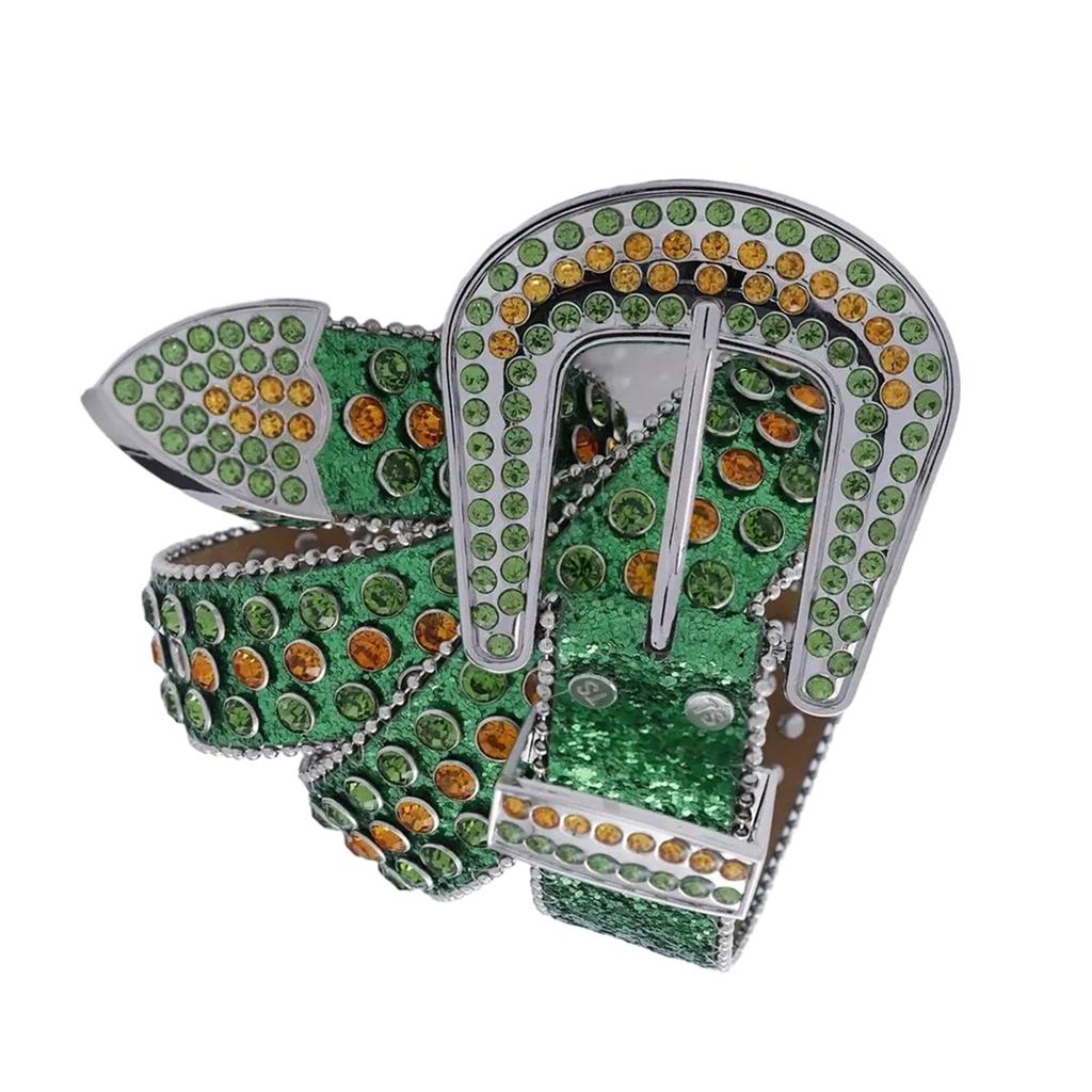 Shimmering Rhinestone Belts Adult Temperament Commuting Waist Belts Western Cowgirl Cowboy Fashion Belt for Jeans Skirt
