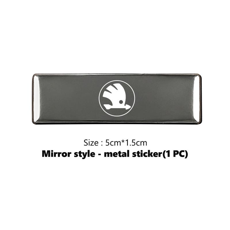 YJXH1 Car Styling Body Trunk Sticker Badge Auto Decoration Accessories For Skoda Fabia Kodiaq Kamiq Superb Yeti Octavia Enyaq Rapid