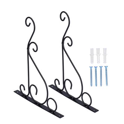 Outdoor Hanging Brackets Durable Steel Wall Hook for Bird Feeder Lanterns with Screws