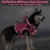 Taktisches Hundegeschirr für große Hunde Verstellbar Kein Ziehen mit Griff Reflektierende Militärweste für Labrador Sibirischer Husky.