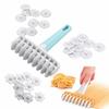 37 Pieces / Set of Kitchen Baking Tools Fondant Ribbon Cutter, 4 Different Gear Embosser Set for Cake Dough Cutter Pastry Tools