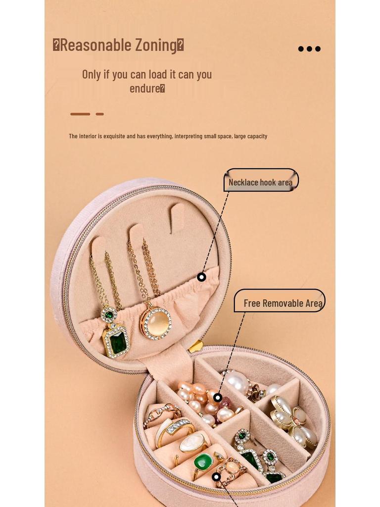 Portable Mini Jewelry Storage Box for Earrings, Necklaces, and Rings